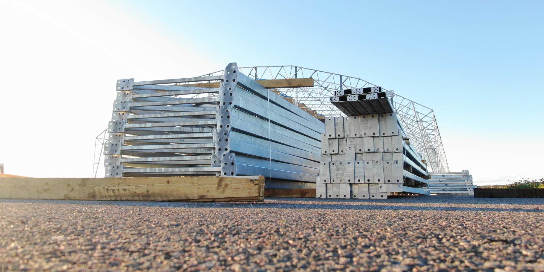 Warehouse construction at the F-13 airfield