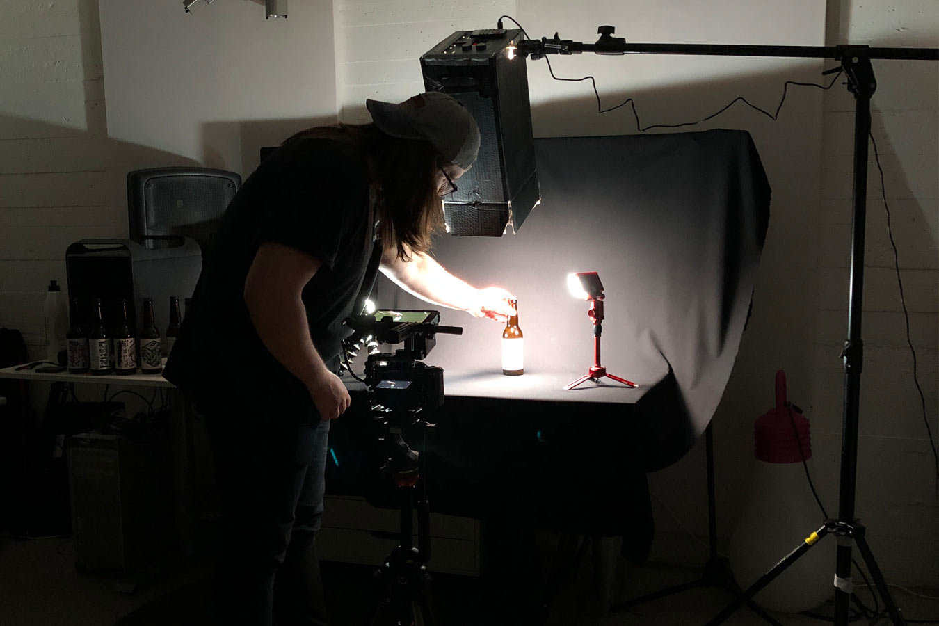 Product photography behind the scenes