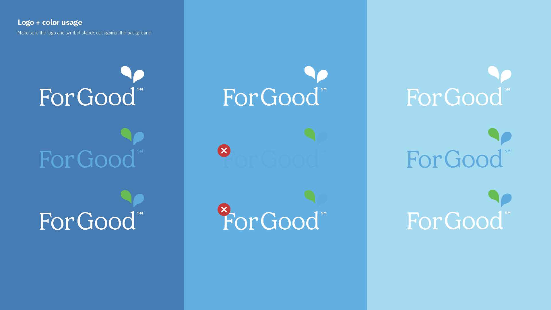 For Good brand guidelines, page 6