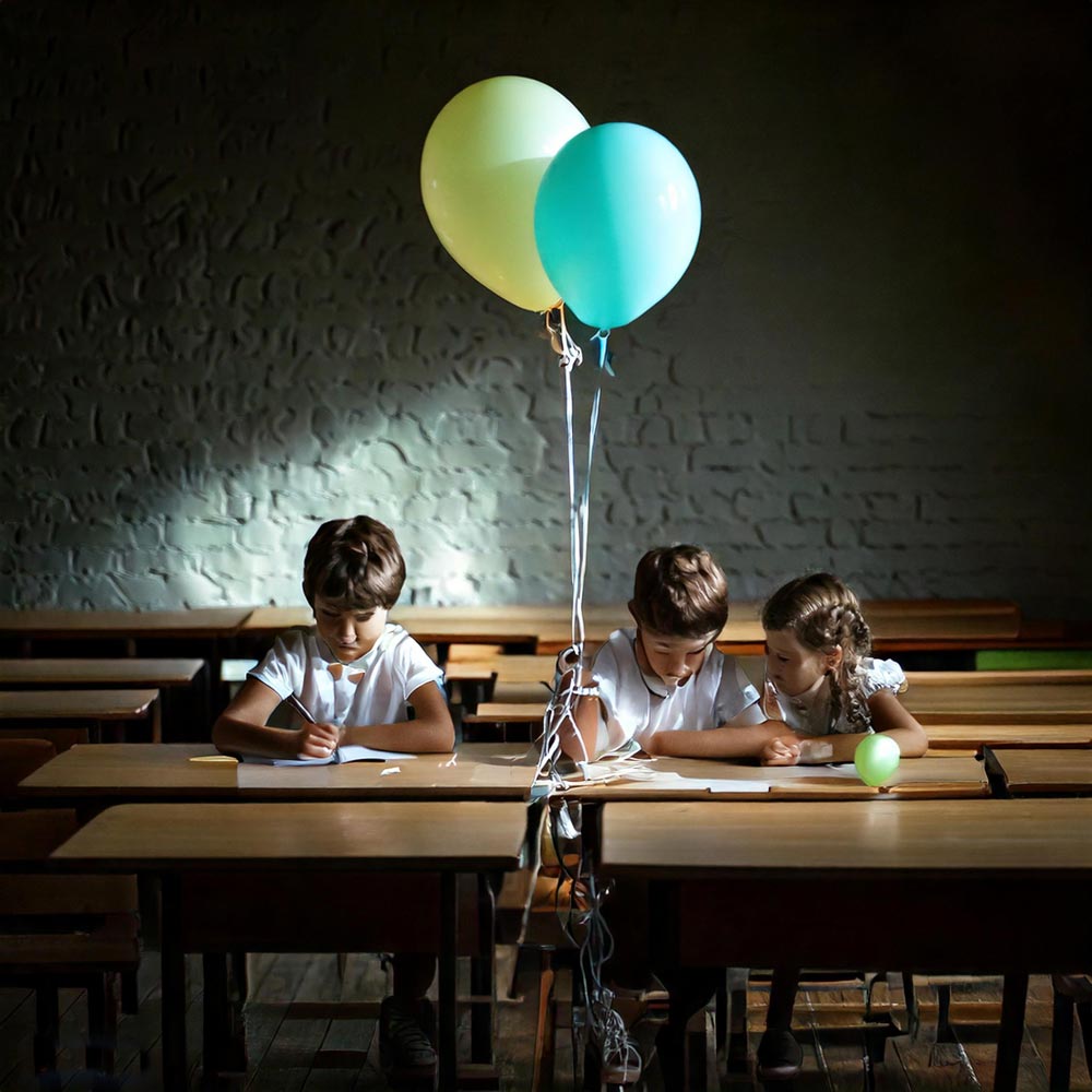 Three children