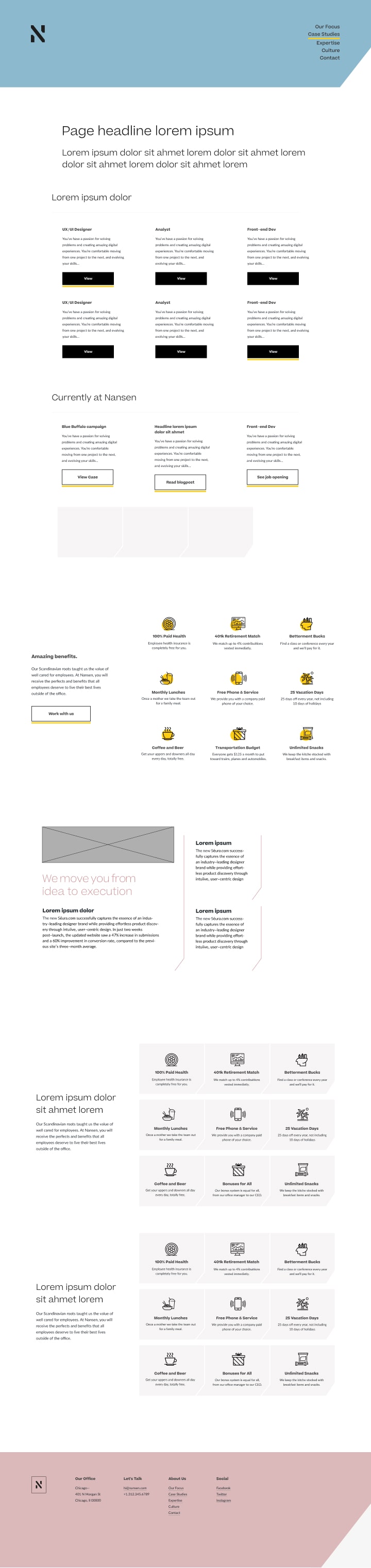 Wireframe – lists