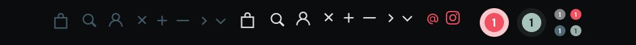 The icon set in positive and negative