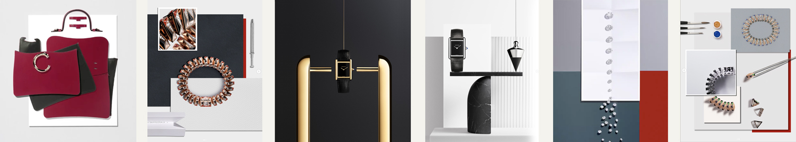 Visual direction boards for the Cartier set