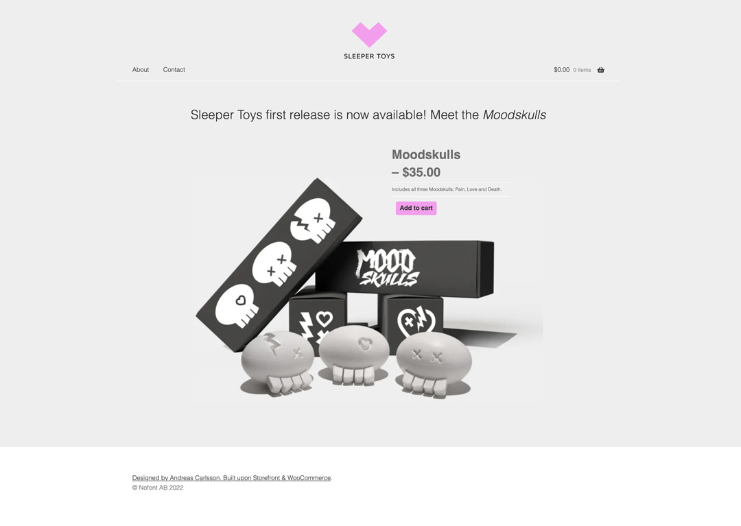 Sleepertoys site, start page