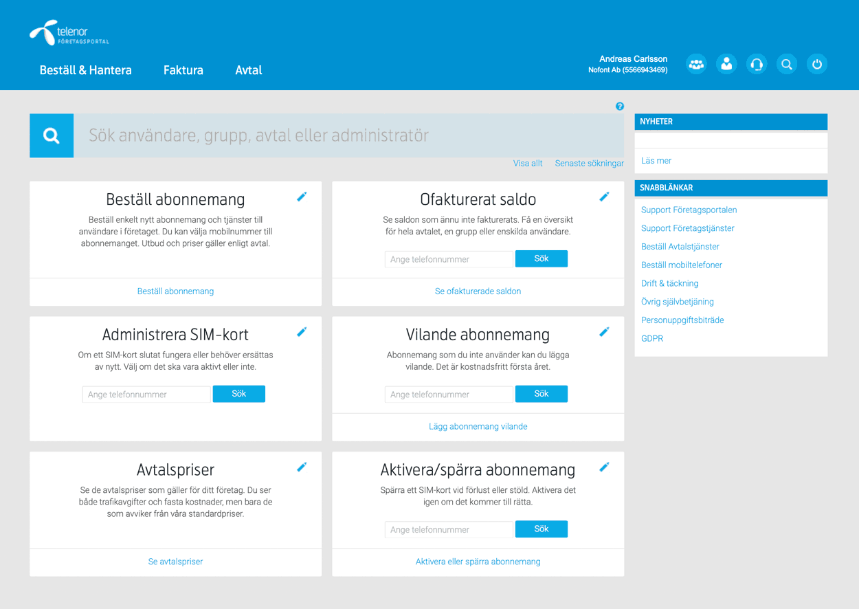 Old start page
